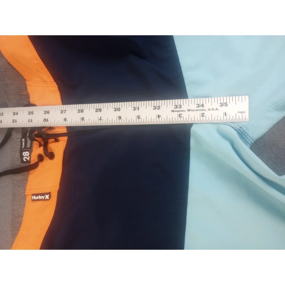Hurley Phantom Board Shorts Size 28 Waist 30 Blue Orange 9